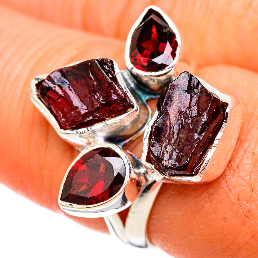 Garnet Rings handcrafted by Ana Silver Co - RING104128