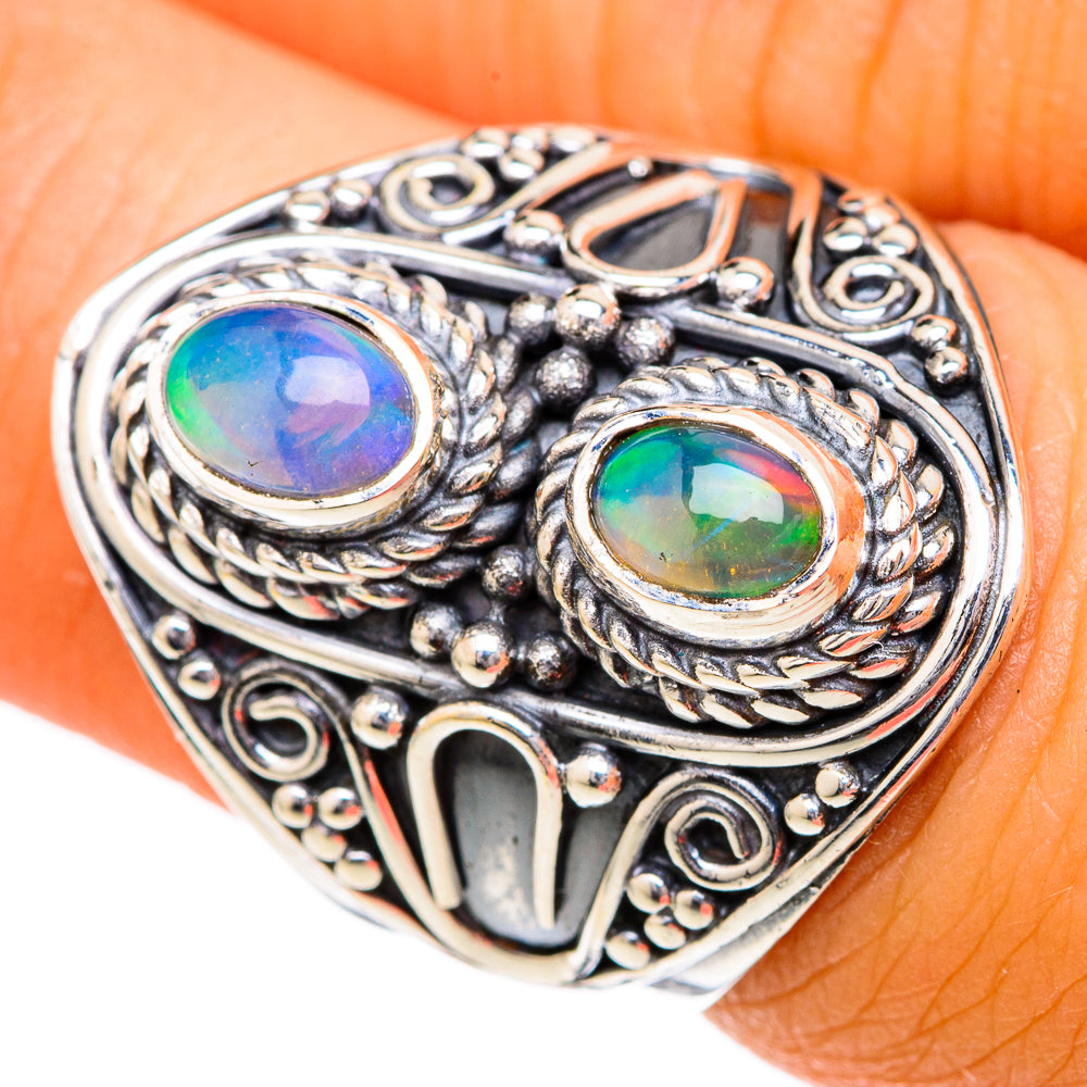 Ethiopian Opal Rings handcrafted by Ana Silver Co - RING104139