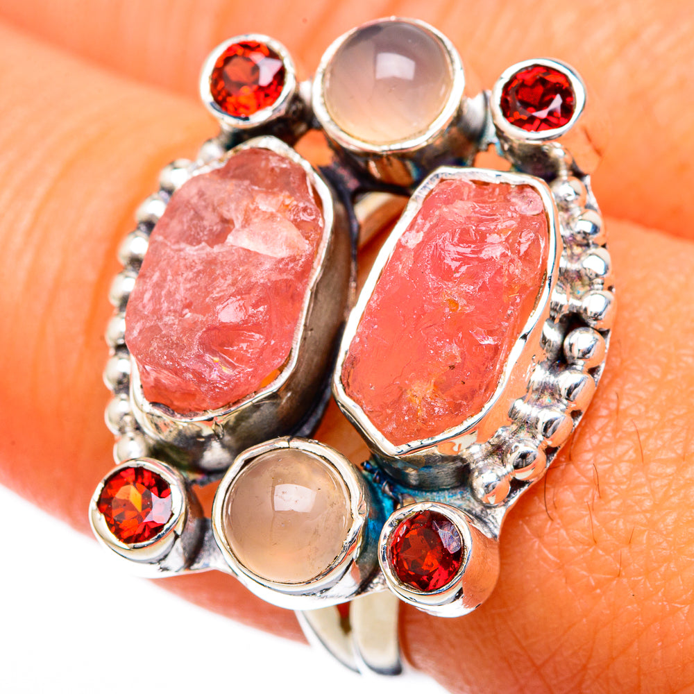 Rose Quartz Rings handcrafted by Ana Silver Co - RING104153