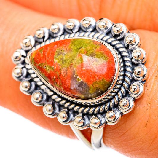 Unakite Rings handcrafted by Ana Silver Co - RING104164
