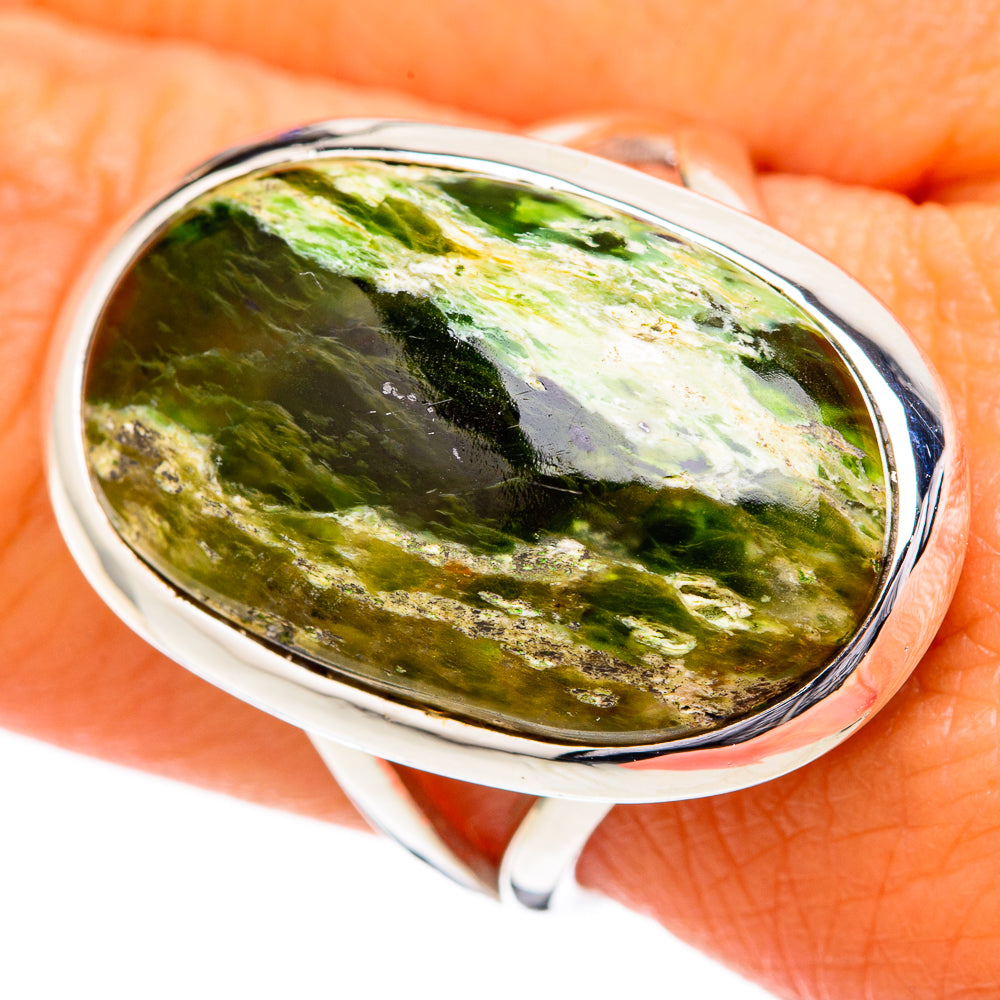 Australian Green Opal Rings handcrafted by Ana Silver Co - RING104193