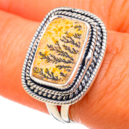 Germany Psilomelane Dendrite Rings handcrafted by Ana Silver Co - RING104194