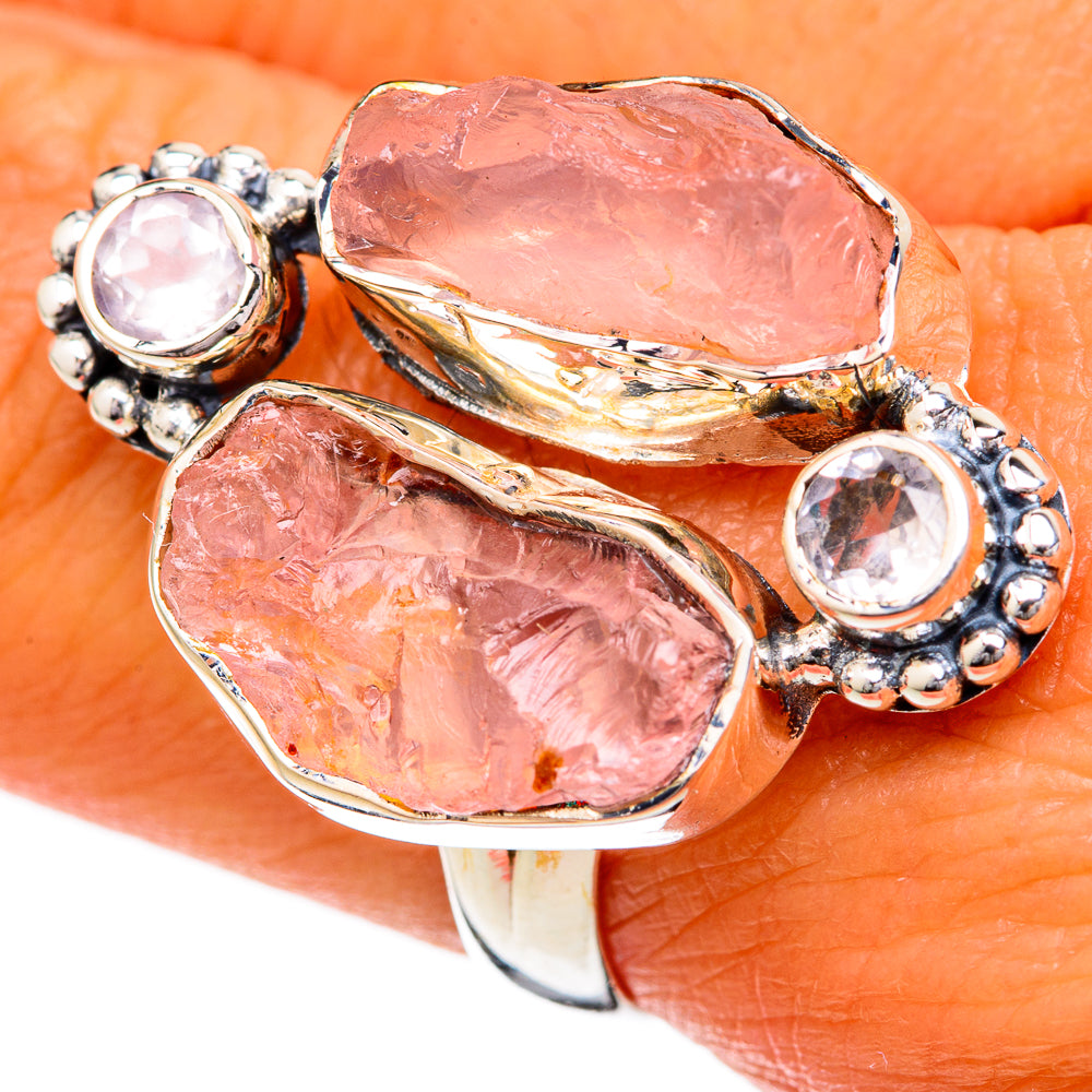 Rose Quartz Rings handcrafted by Ana Silver Co - RING104197