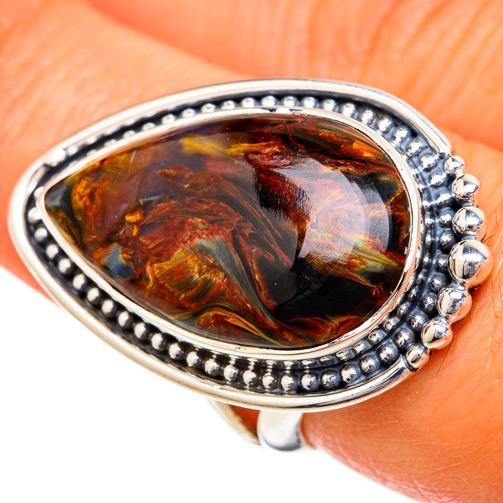 Golden Pietersite Rings handcrafted by Ana Silver Co - RING104216