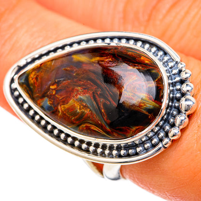 Golden Pietersite Rings handcrafted by Ana Silver Co - RING104216