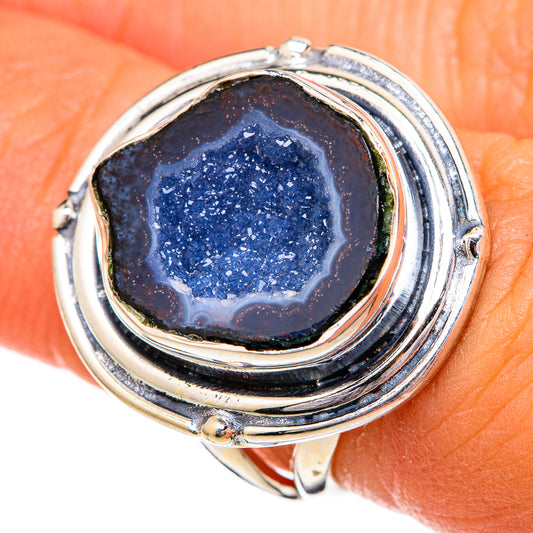Coconut Geode Druzy Rings handcrafted by Ana Silver Co - RING104222
