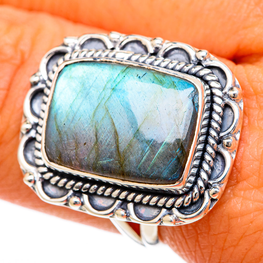 Labradorite Rings handcrafted by Ana Silver Co - RING104230