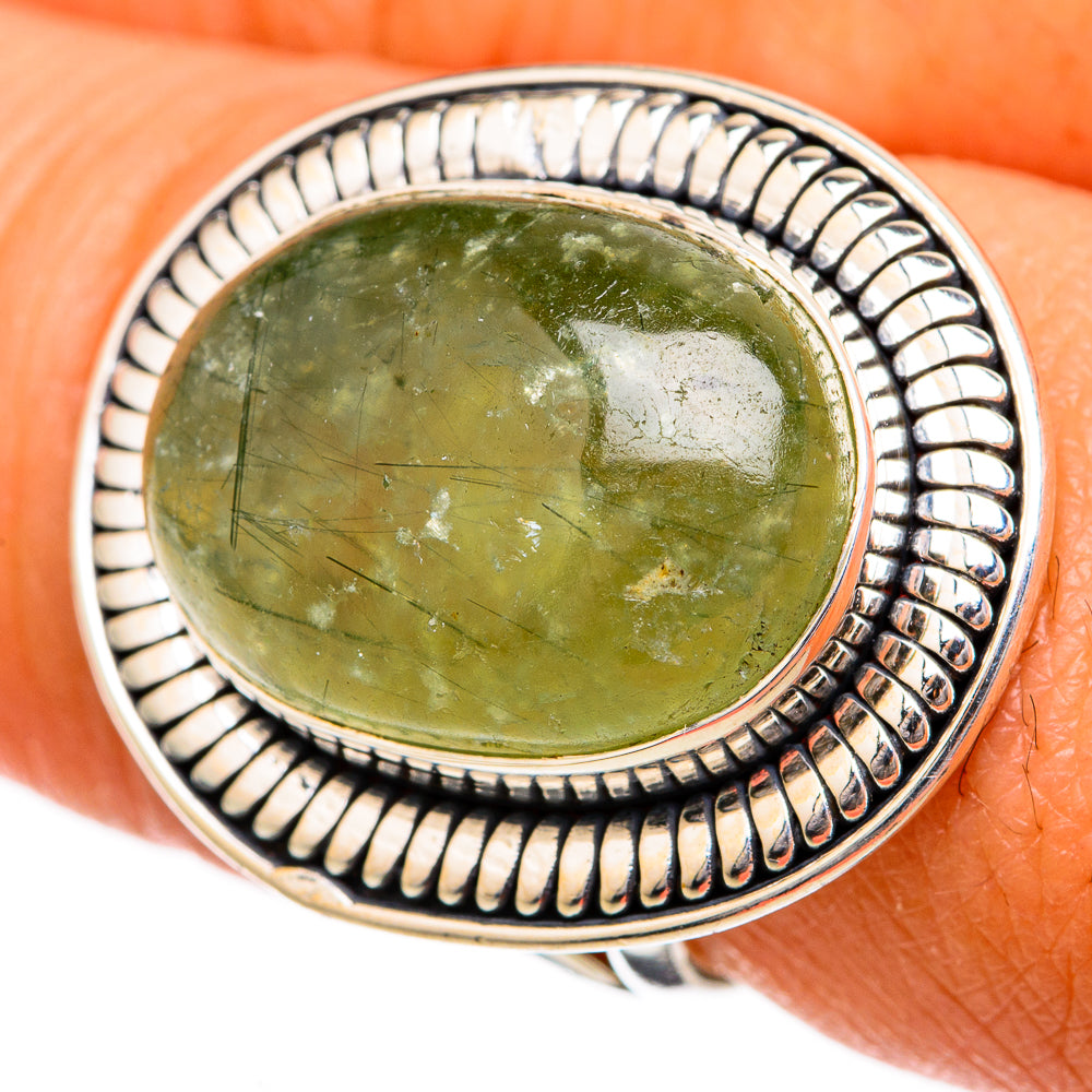 Prehnite Rings handcrafted by Ana Silver Co - RING104236