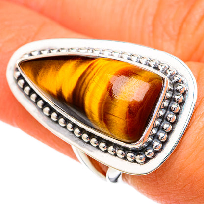 Tiger Eye Rings handcrafted by Ana Silver Co - RING104241