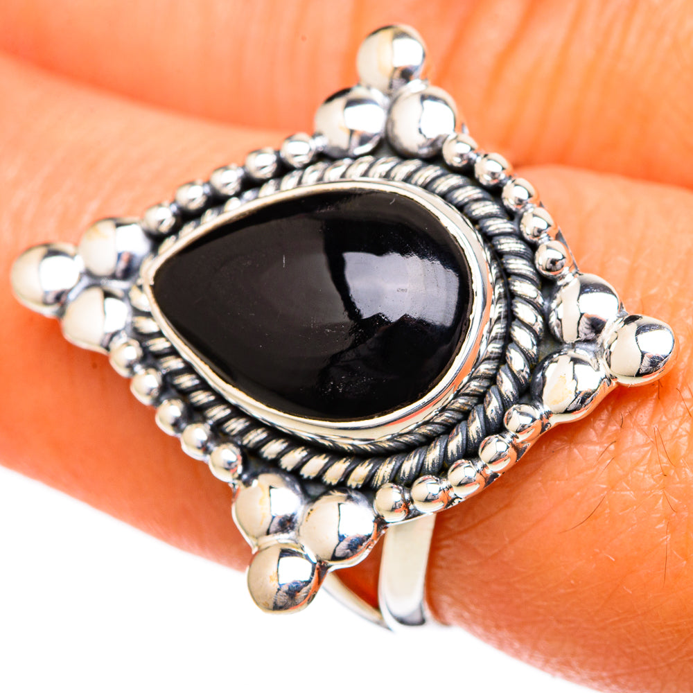 Black Onyx Rings handcrafted by Ana Silver Co - RING104253