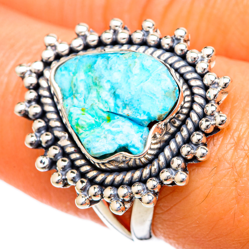 Chrysocolla Rings handcrafted by Ana Silver Co - RING104255