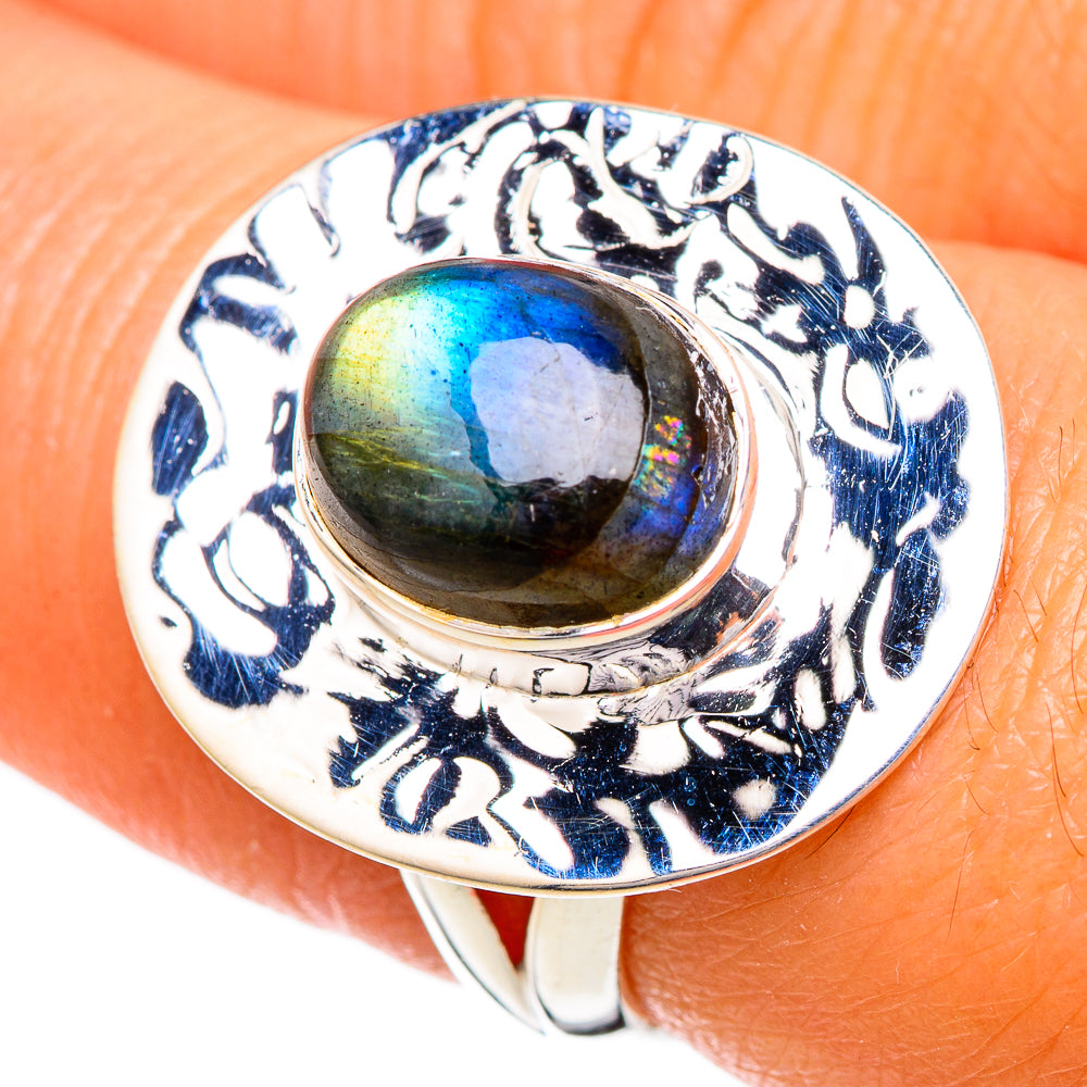 Labradorite Rings handcrafted by Ana Silver Co - RING104257