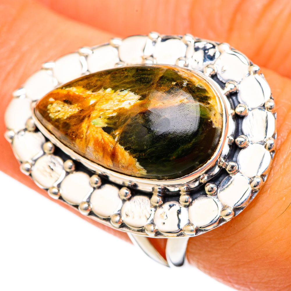 Peanut Wood Jasper Rings handcrafted by Ana Silver Co - RING104260