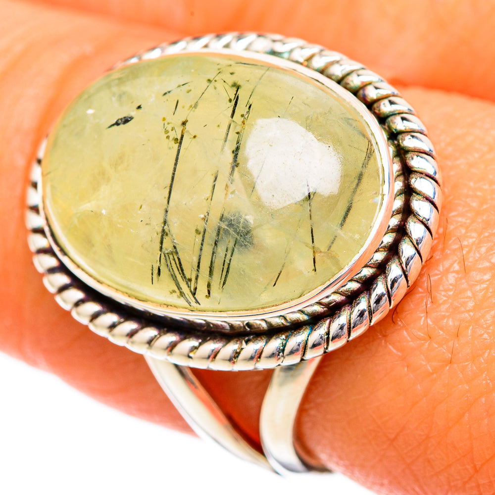 Prehnite Rings handcrafted by Ana Silver Co - RING104261