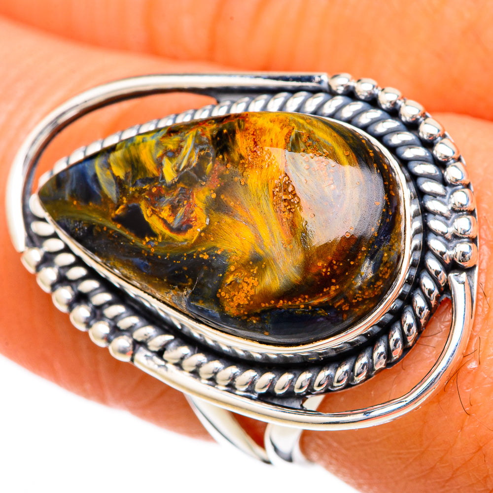 Golden Pietersite Rings handcrafted by Ana Silver Co - RING104266