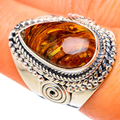 Golden Pietersite Rings handcrafted by Ana Silver Co - RING104269