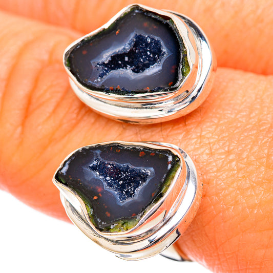 Coconut Geode Druzy Rings handcrafted by Ana Silver Co - RING104275