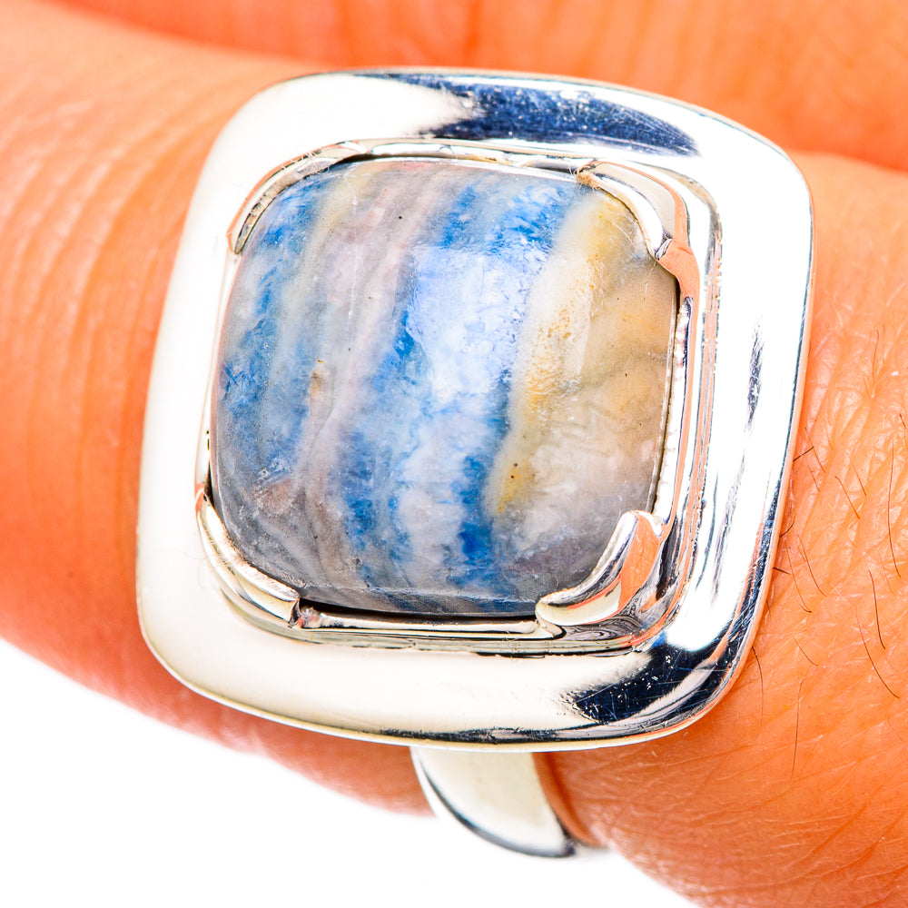 Blue Scheelite Rings handcrafted by Ana Silver Co - RING104279
