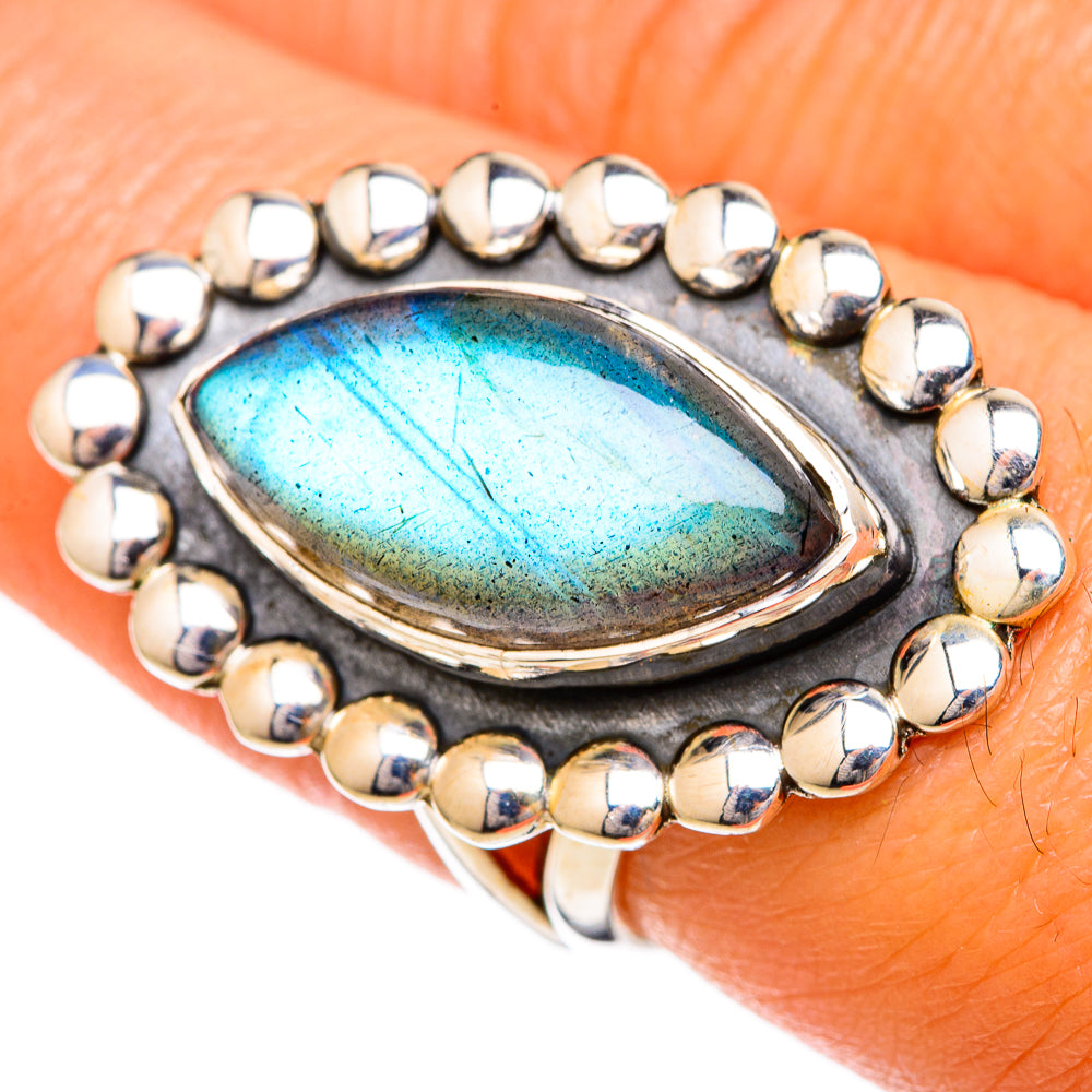 Labradorite Rings handcrafted by Ana Silver Co - RING104281