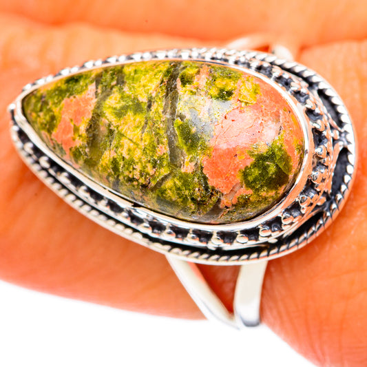 Unakite Rings handcrafted by Ana Silver Co - RING104286