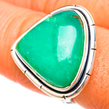 Chrysoprase Rings handcrafted by Ana Silver Co - RING104288