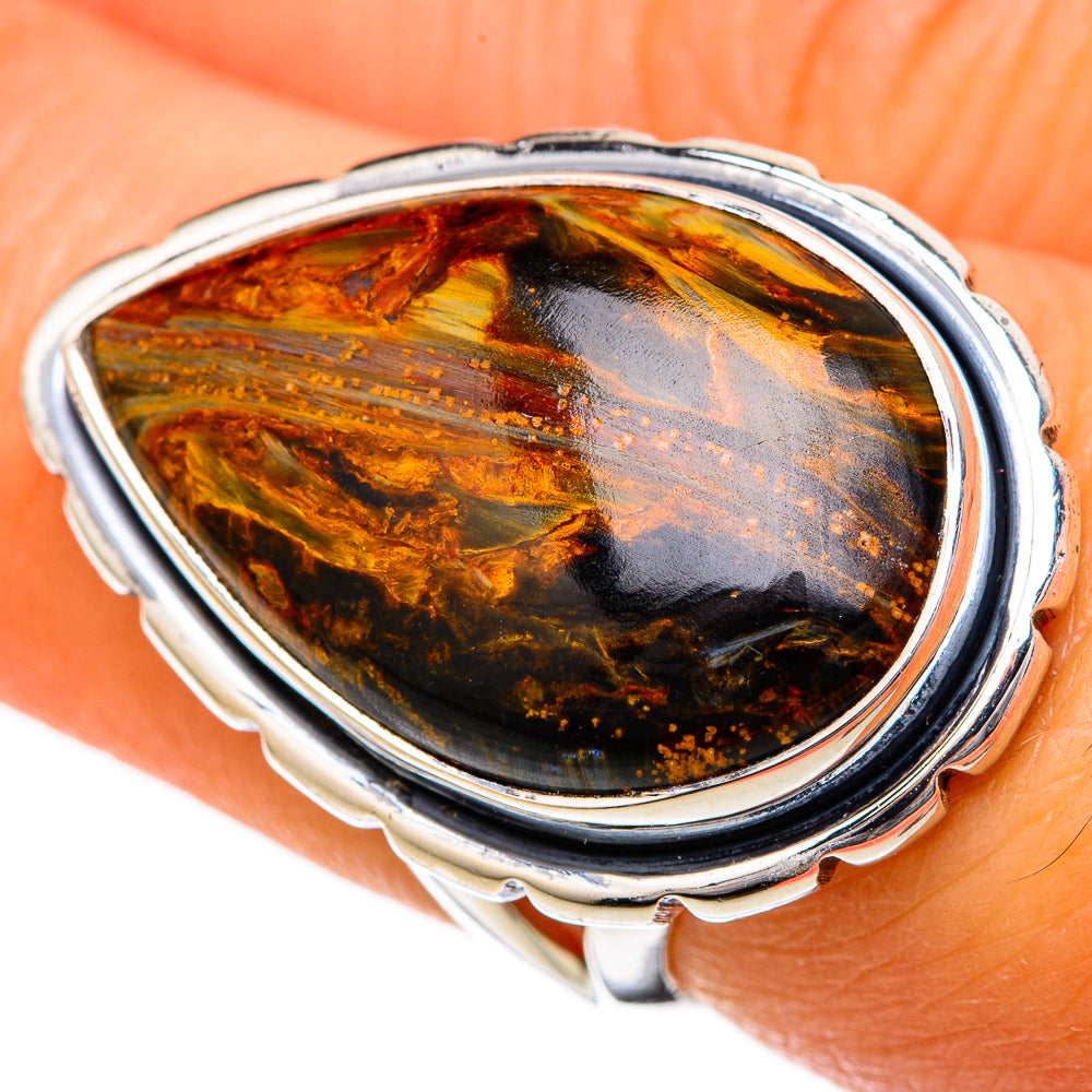 Golden Pietersite Rings handcrafted by Ana Silver Co - RING104289