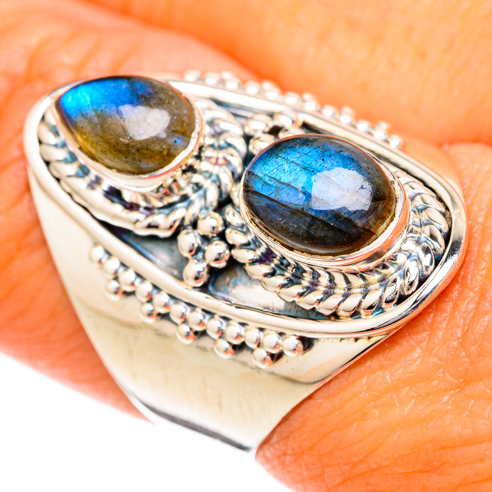 Labradorite Rings handcrafted by Ana Silver Co - RING104317
