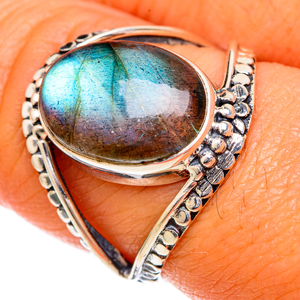 Labradorite Rings handcrafted by Ana Silver Co - RING104318
