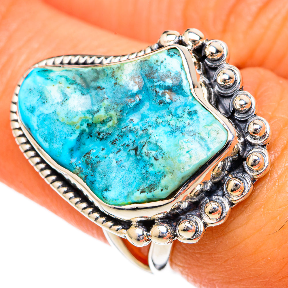 Chrysocolla Rings handcrafted by Ana Silver Co - RING104319