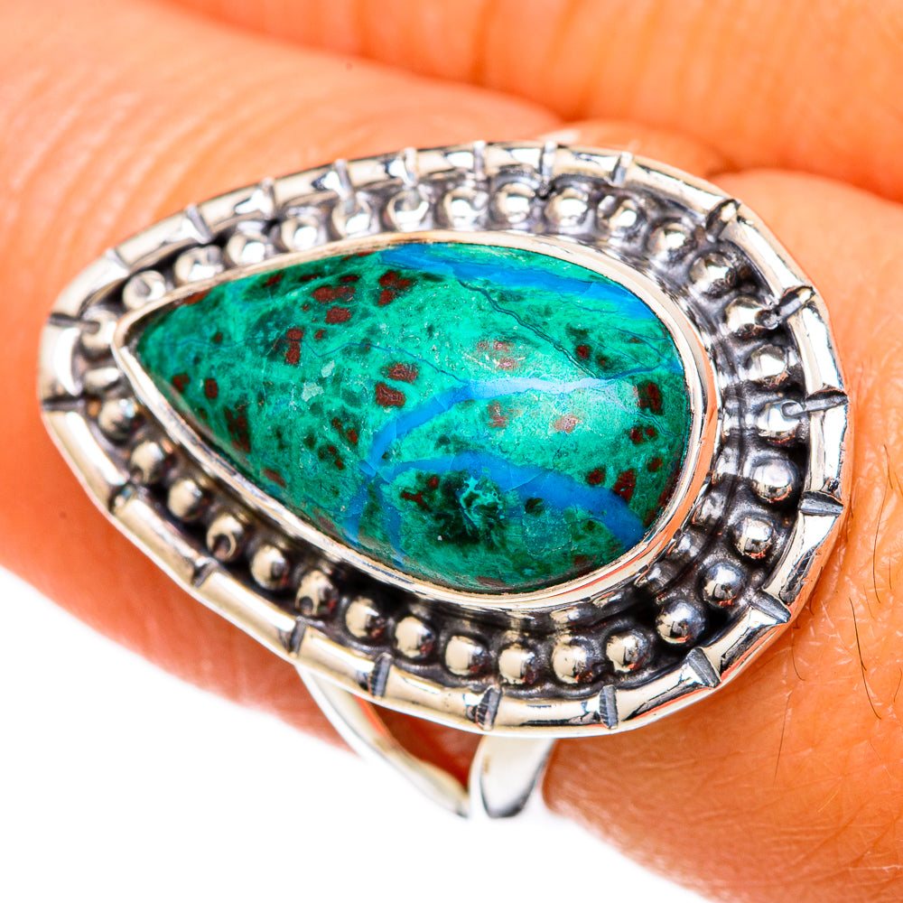 Chrysocolla Rings handcrafted by Ana Silver Co - RING104320