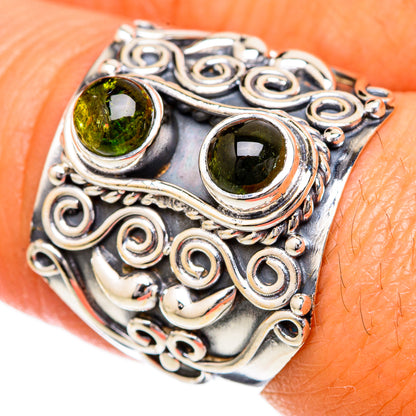 Green Tourmaline Rings handcrafted by Ana Silver Co - RING104322