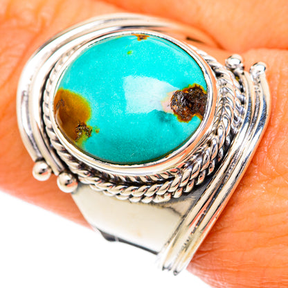 Tibetan Turquoise Rings handcrafted by Ana Silver Co - RING104332