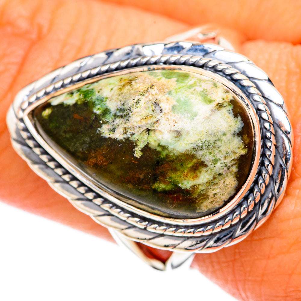 Australian Green Opal Rings handcrafted by Ana Silver Co - RING104339