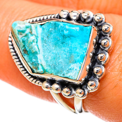 Chrysocolla Rings handcrafted by Ana Silver Co - RING104343