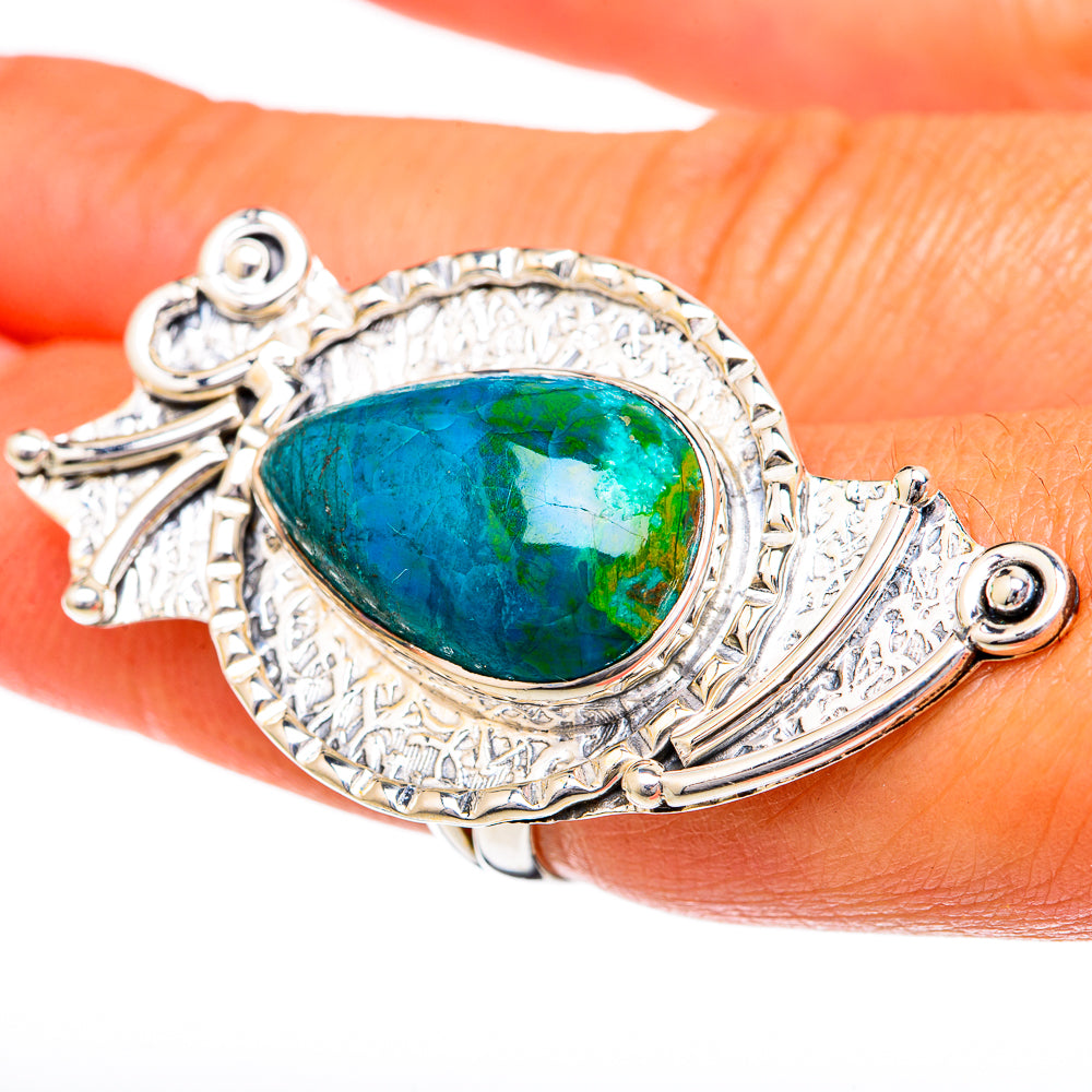 Chrysocolla Rings handcrafted by Ana Silver Co - RING104344