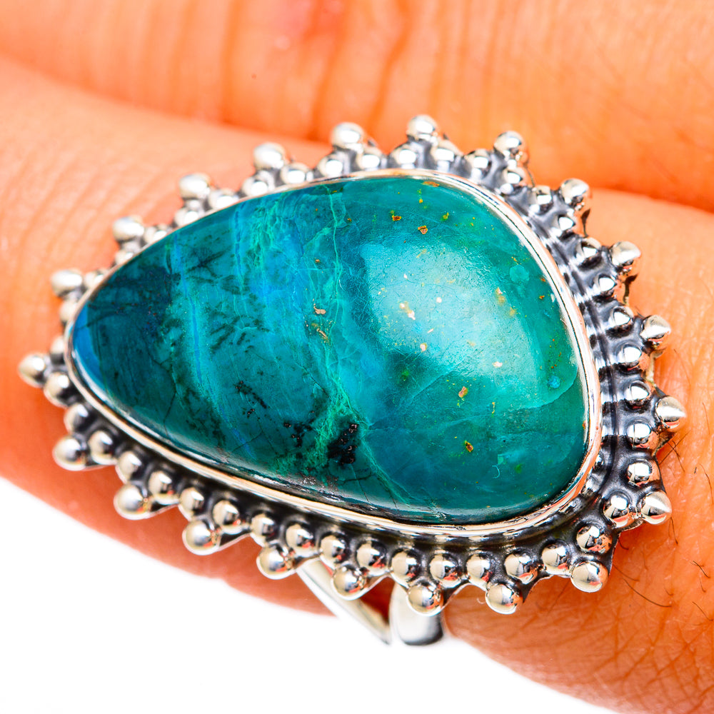 Chrysocolla Rings handcrafted by Ana Silver Co - RING104348