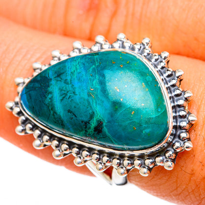 Chrysocolla Rings handcrafted by Ana Silver Co - RING104348