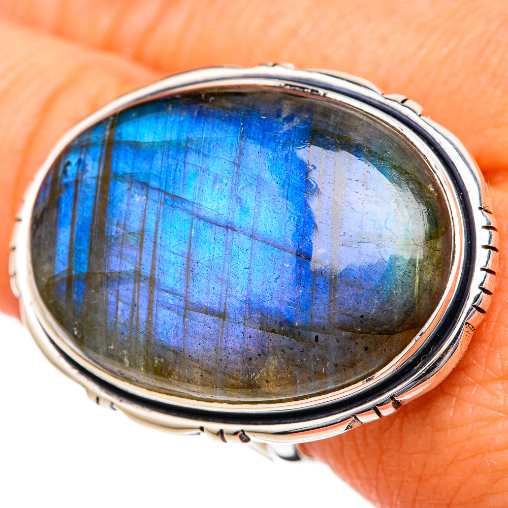 Labradorite Rings handcrafted by Ana Silver Co - RING104349