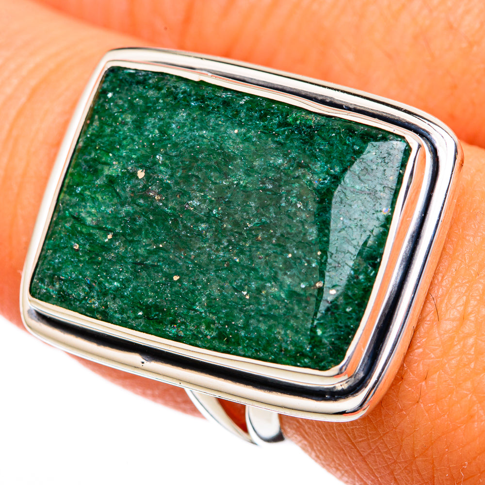 Green Aventurine Rings handcrafted by Ana Silver Co - RING104352