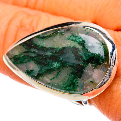 Green Agate Rings handcrafted by Ana Silver Co - RING104354