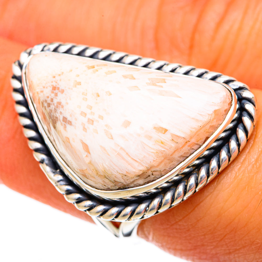 Scolecite Rings handcrafted by Ana Silver Co - RING104361