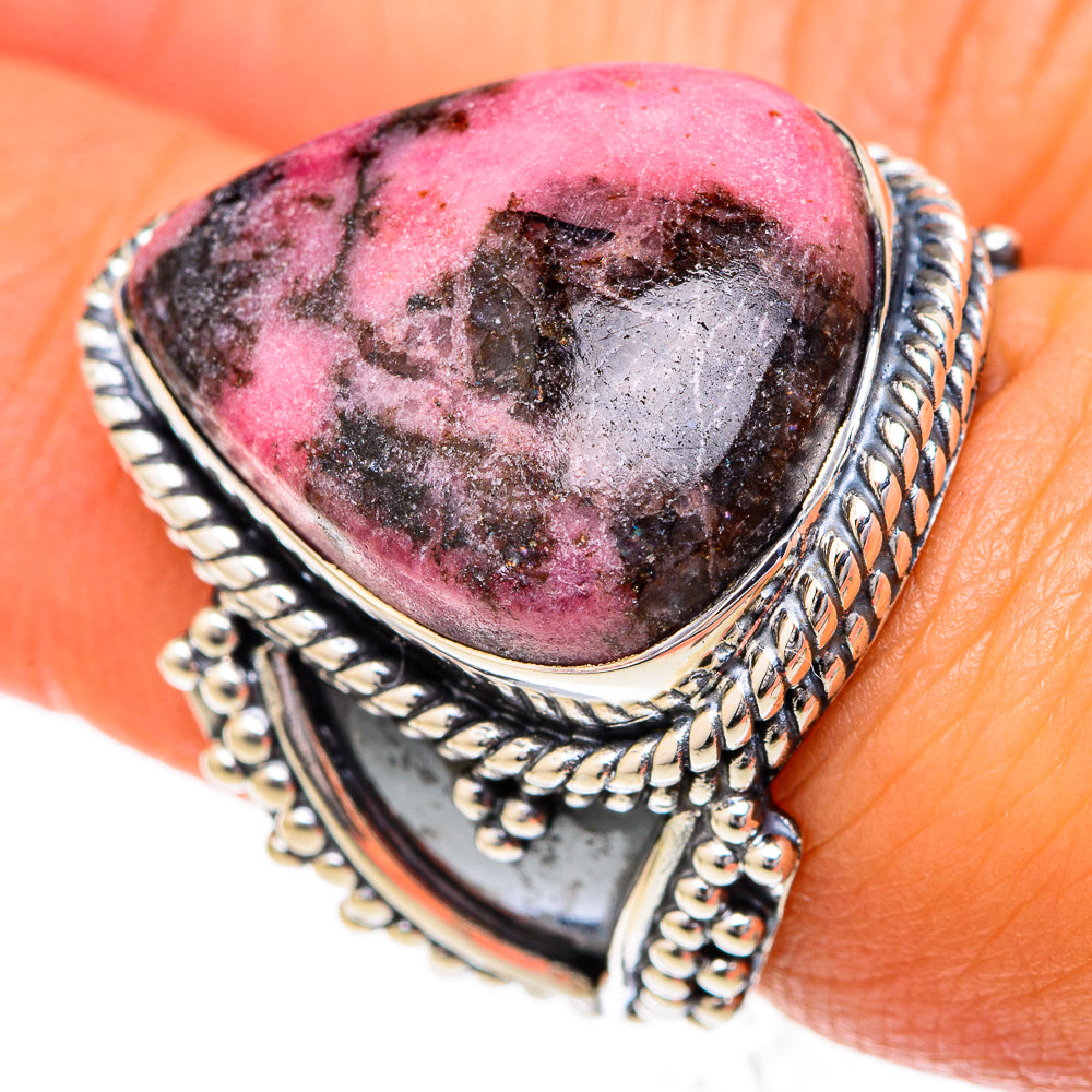 Rhodonite Rings handcrafted by Ana Silver Co - RING104362