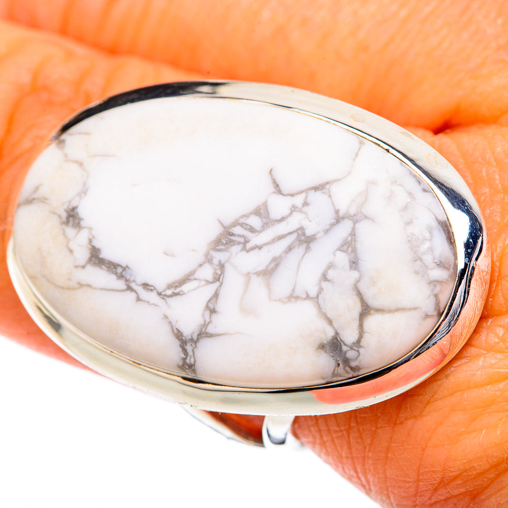Howlite Rings handcrafted by Ana Silver Co - RING104371