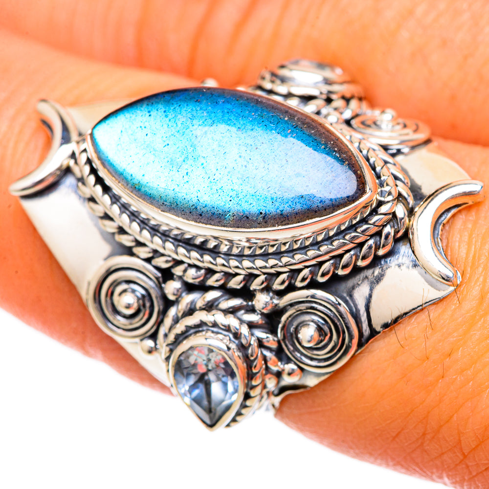 Labradorite Rings handcrafted by Ana Silver Co - RING104382