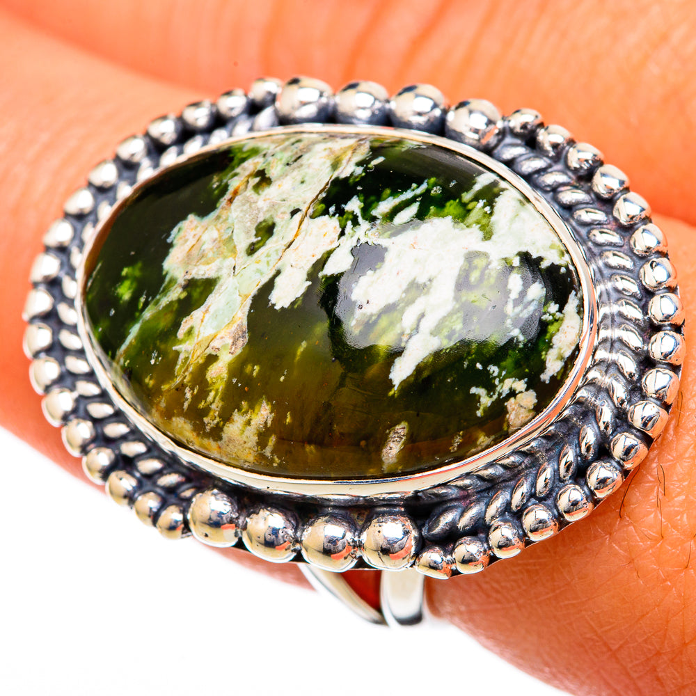 Australian Green Opal Rings handcrafted by Ana Silver Co - RING104383
