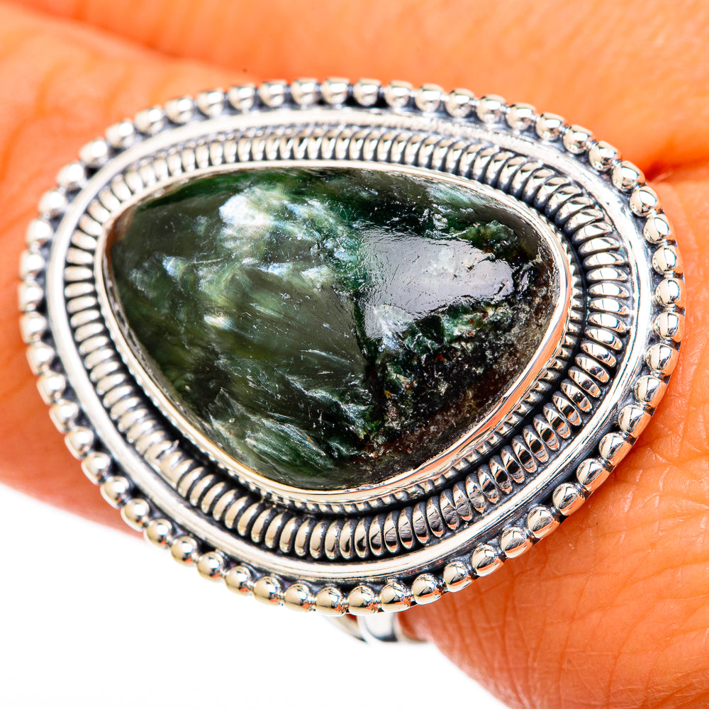 Seraphinite Rings handcrafted by Ana Silver Co - RING104384