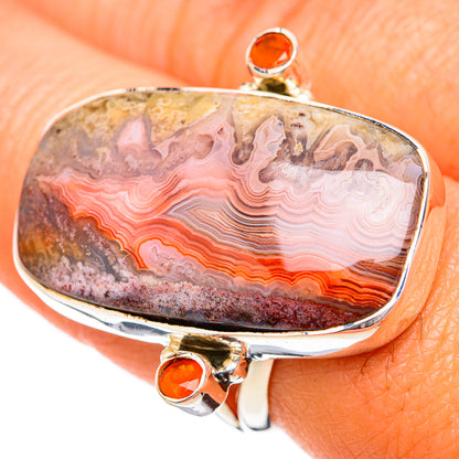 Crazy Lace Agate Rings handcrafted by Ana Silver Co - RING104391