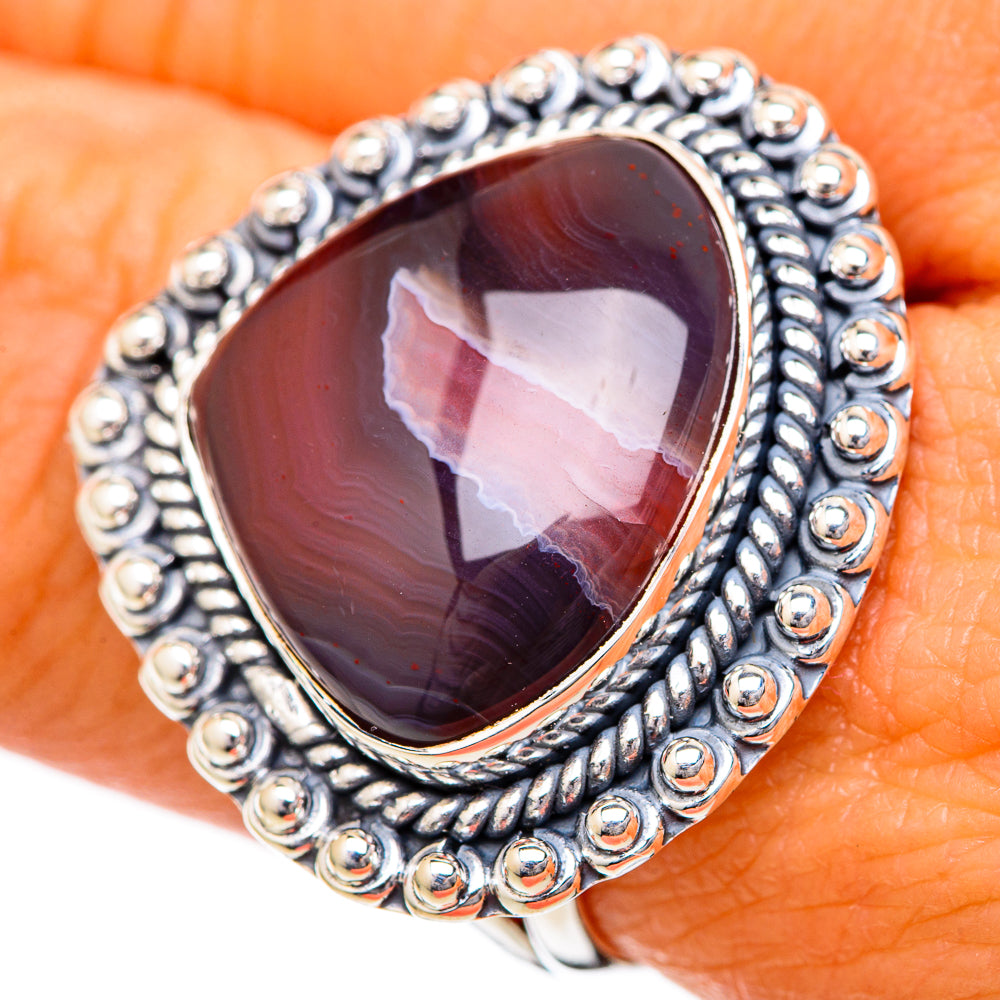 Botswana Agate Rings handcrafted by Ana Silver Co - RING104395