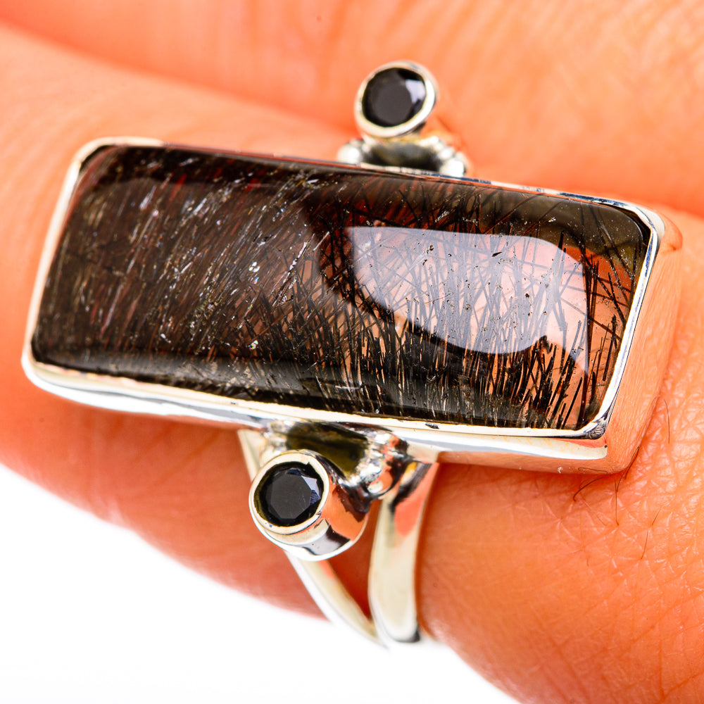 Tourmalinated Quartz Rings handcrafted by Ana Silver Co - RING104406