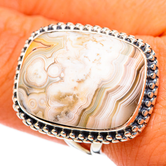 Laguna Lace Agate Rings handcrafted by Ana Silver Co - RING104409
